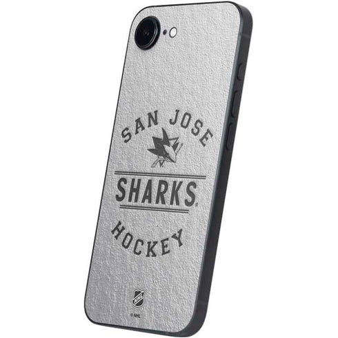 NHL San Jose Sharks Black Text iPhone 16e Skin